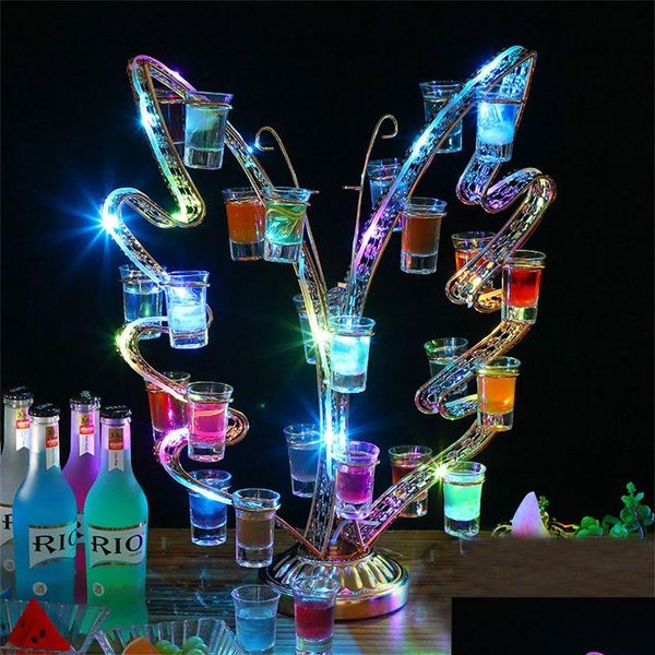 Autres boissons Creative Tree Forme Verre à vin Titulaire Party Cocktail Coupe Stand Métal S Rack pour NightClub Bar VIP Service Décor Drop Dhodn