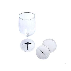 Autres Verres Verres Verres Cadeau Sublimation Blanc Double Couche Vin Verre Dessous De Verre Néoprène Table Dessous De Verre Gobelet Base Protecteur Dhkn4