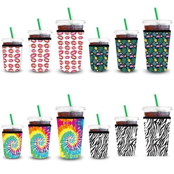 Otros Drinkware Drinkware Cafés helados Mangas 3 Paquete Reutilizable Ice Coffee Insator Tazas Manga para bebidas frías Bebidas Taza de neopreno DHQQJ