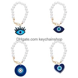 Autre Drinkware Evil Eye Charm Accessories Cup pour 40 oz Gumblement moderne simple avec poignée SILE Key Chain Drop Livrot OTP5B