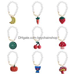 Autres Drinkware Fruits and Légumes Charm Accessoires Cup pour 40 oz Gumblement moderne Simple avec Handle SILE Key Chain Drop Livrot OTZ3B