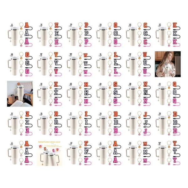 Otros accesorios de encanto de letras de bebidas para la taza de 40 oz Id inicial identificador personalizado tumbler wll2204 entrega de caída jardín de hogar dhwz0