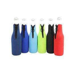 Autre boisson bière en néoprène ER Sac à manches assisd bricolage Insateur d'été 330 ml Herme-Zipper Holder Drop Livraison DHLSI