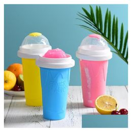 Andere drinkwaren Zomer Herbruikbare Aangepaste Sile Cup Creatieve Crème Squeeze Slushy Maker Ice Sn4325 Drop Delivery Home Garden Kitchen Dini Dhyva