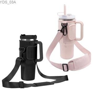 Overige Drinkwaren Waterfles Draagtas Draagbare 40OZ Flessentas Cup Cover Neopreen met Verstelbare Schouderriem voor Kamperen Wandelen YQ240221