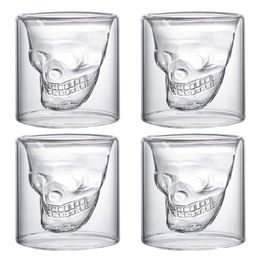 Autres verres de tasses à vin de verre de whisky en cristal whisky barware bière buvant des tasses à café double top top drop livre à la maison gar dh28l