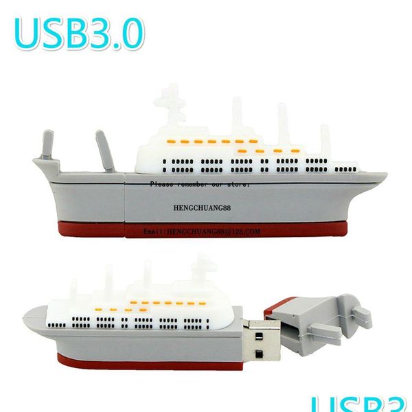 Autres lecteurs Stockages Steamship USB Flash Drive Ship Model Pen 4 Go 8 Go 16 Go 32 Go 64 Go 128 Go Bateau 2 Go Pendrive Memory Stick Disk Drop D Dhczx