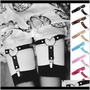 Autre livraison directe 2021 Sexy mode coeur Chainpunk élastique jambe jarretière Rock Aessories pour boîte de nuit Punk bijoux 164 W2 Omrgh