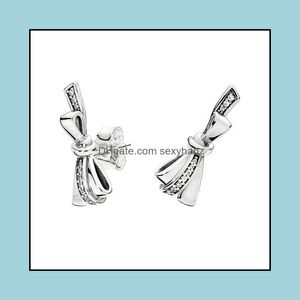 Andere oorbellen sieraden 100% 925 Sterling Sier Stud Mothers Day Gifts Most Bow Ornamenten Verjaardag High-End Drop Delivery 2021 EDHZG