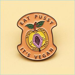 Andere Eet Kut Zijn Vegan Emaille Pins En Cartoon Metalen Broche Mannen Vrouwen Mode Sieraden Geschenken Kleding Rugzak Hoed Revers Badges Dro Dhy07