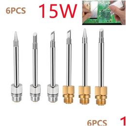 Otros suministros de telecomunicaciones eléctricas al por mayor Hining 6 piezas 15 W 2 en 510 interfaz portátil mini punta de soldador de cobre nosotros dhnot