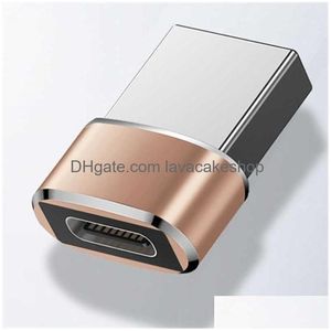 Otros componentes electrónicos Venta al por mayor Aleación de aluminio USB a tipo C Adaptador Convertidor de carga rápida para computadora portátil PC Teléfono Tipo-C DHDDH