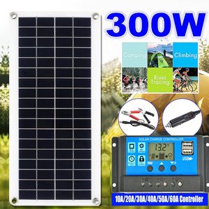 Autre électronique Kit de panneau solaire 300W double sortie USB 12V avec contrôleur 60A cellules solaires pour voiture Yacht RV bateau chargeur de batterie de téléphone portable 230715