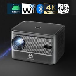 Otros aparatos electrónicos A002 Mini proyector portátil Android TV WIFI Smart Home Theatre Cine Videoproyector Beamer Bluetooth Smartphone para 1080P 4K 231117