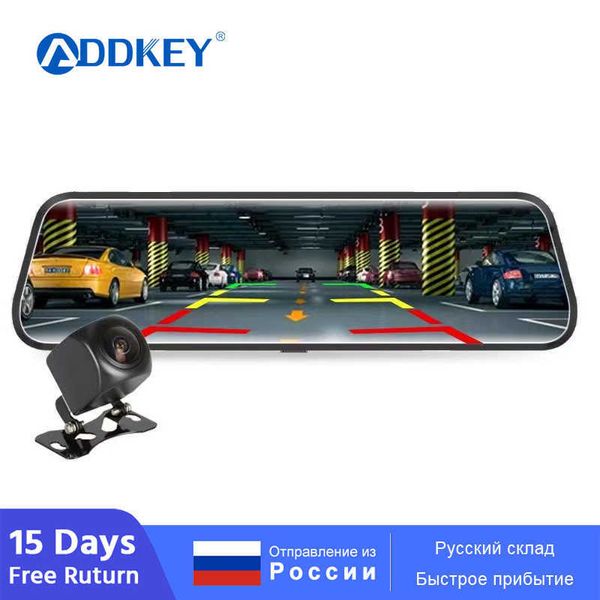 Autres électroniques Addkey 966 pouces voiture DVR miroir enregistreur vidéo FHD 1080P écran tactile Dashcam double objectif streaming enregistreur de conduite caméra de tableau de bord J230427