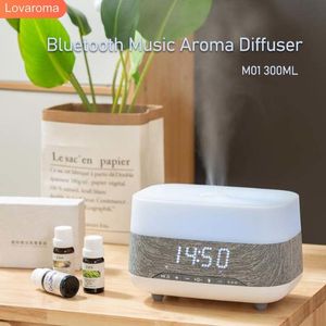 Autre électronique Aroma Diffuseur Humidificateur d'air Ultrasonique Mist Maker Night Light Bluetooth Haut-parleur Parfum Parfum Difusor Alarme Colck 230826