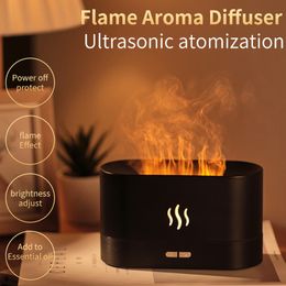 Outros eletrônicos Difusor de aroma LED Umidificador de chama ultrassônica Cool Mist Maker Purificador de ar para casa Carro Ambientador Perfume Difusor de óleo essencial 230826