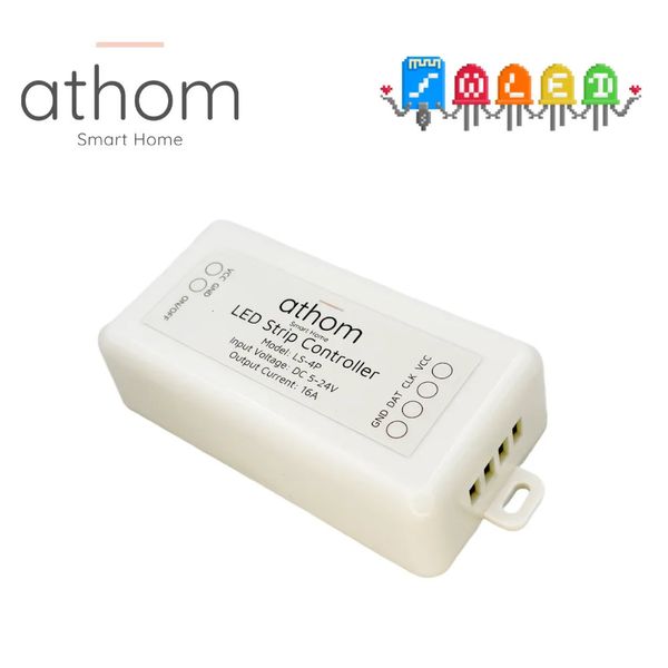 Autres appareils électroniques Athom Smart Home Pre Flashed High Power WLED 524V WS2812B WS2811 SK6812 TM1814 WS2813 WS2815 Contrôleur de bande lumineuse LED 230927