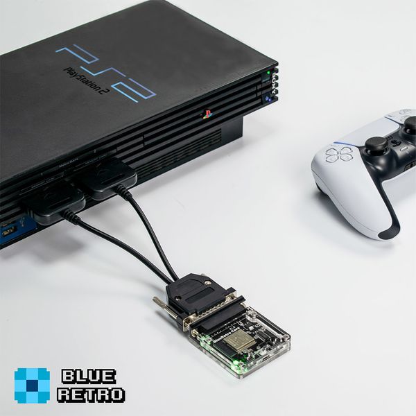 Otros dispositivos electrónicos BlueRetro Ps1 2 Convertidor de controlador inalámbrico Adaptador de receptor Bluetooth para Playstation 2 Juegos Retro 230114