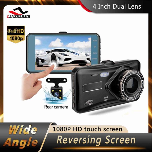 Autres appareils électroniques Caméscope DVR de voiture Dashcam 4 pouces IPS écran tactile 170 GCapteur double objectif WDR Full HD 1080P Vision nocturne Enregistreur vidéo automatique J230427