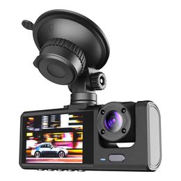 Andere elektronische auto -videorecorder 1080p voor en binnen 2 inch scherm Dashcam Black Box Driver Recorder voor taxi uber auto DVR achteruitrijcamera J230427