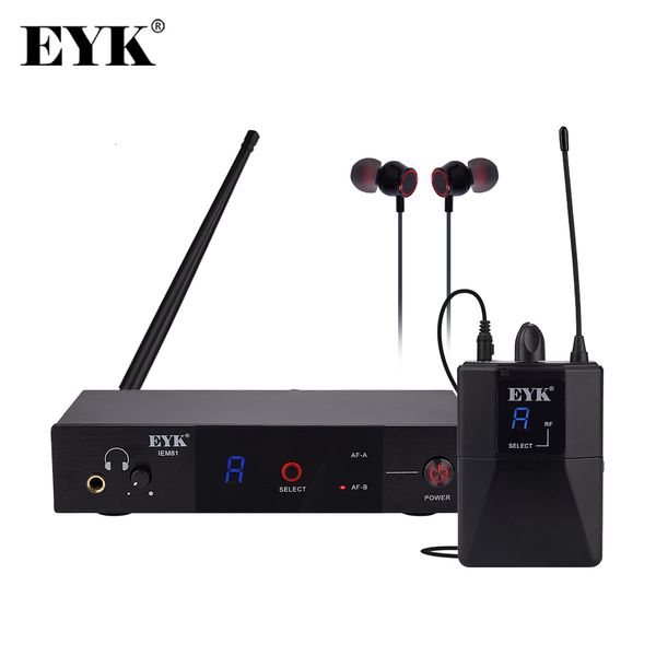 Otros productos electrónicos EYK IEM81 Sistema de monitor de oído inalámbrico UHF Canal único 16 frecuencias seleccionable Perfecto para Singer Stage Performance DJ 230731