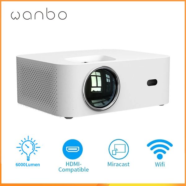 Otros productos electrónicos Global Wanbo X1 Proyector Mini LED WIFI 1280 720P No Android 6000 Lúmenes Soporte 1080P Proyector para cine en casa 230731
