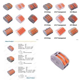 Otros productos electrónicos Mini Fast Wago -412 413 415 Pct212 213 Conector de cableado de cable compacto Terminal de conductor Drop Delivery Electronics Dhei4