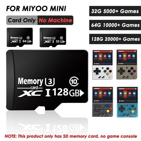 Otros electrónicos Miyoo Mini V2 Micro Memory SD Card 128GB 20000Games 32GB 64GB SD TF Flash 32 64 128 GB para accesorios 230816