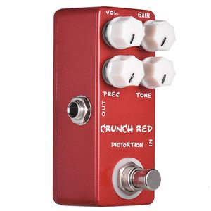 MOSKY CRUNCH RED Distortion Pedal - Multi-Effect Guitar Processor for Electric, Bass, Ukulele - Musical Instrument Accessory