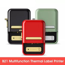 Autre électronique Niimbot B21 Imprimante d'étiquettes sans fil Portable Pocket Barcode Printer BT Autocollant thermique étiquette de prix Machine pour téléphone 230712