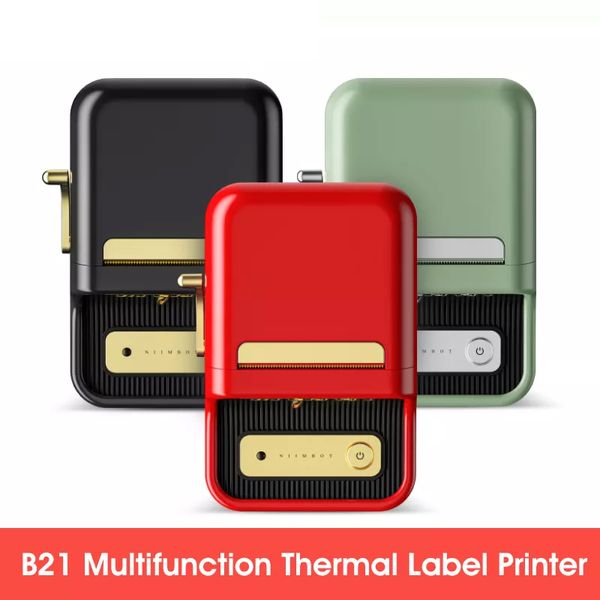 Autre électronique Niimbot B21 Imprimante d'étiquettes sans fil Portable Pocket Barcode Printer BT Autocollant thermique étiquette de prix Machine pour téléphone 230712