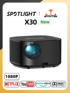 Andere elektronica Andere accessoires BYINTEK X30 1080P Full HD Netflix TV-systeem met licentie AI Autofocus Dolby Smart WIFI LCD LED-video Home Theatre-projector 230715