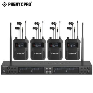 Autres appareils électroniques Phenyx Pro QuadChannel Mono Wireless IEM System Metal w 4 Bodypacks 4x25 UHF Frequencies Rack Mount for StudioBand 230719