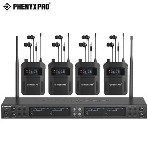 Other Electronics Phenyx Pro QuadChannel Mono Wireless IEM System Metal w 4 Bodypacks 4x25 UHF Frequencies Rack Mount for StudioBand 230719