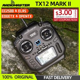 Otros productos electrónicos RadioMaster TX12 MKII Mark 2 MK2 Radio CC2500 ELRS EdgeTX OpenTX 16CH Transmisor de control compatible con múltiples módulos Original 231128