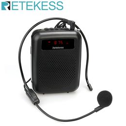 Otros productos electrónicos RETEKESS PR16R Megáfono Amplificador de voz portátil Micrófono Altavoz 12W Grabación FM Reproductor de MP3 Radio FM Guía turística Enseñanza 221025