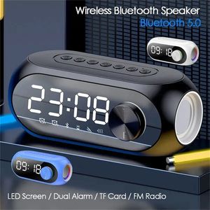 Overige elektronica S8 Draadloze Bluetooth-server Spiegelklok HD Led Multifunctionele stereo S ers Alarm FM-radio TF-kaart Dubbel 231206