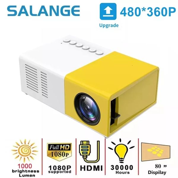 Autres appareils électroniques Salange J9Pro Mini projecteur LED Home Media Player Audio Portable Proyectors 480x360 Pixels Supporte 1080P USB Video Beamer 230731