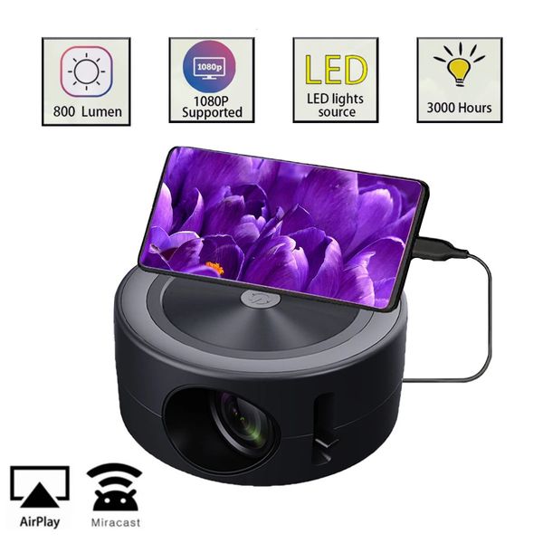 Autre électronique Salange LED Mini projecteur mobile vidéo projecteur Home cinéma Support 1080P USB Sync écran Smartphone enfants Projetor PK YT200 231117
