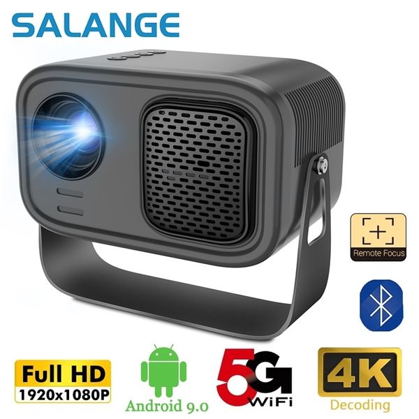 Outros Eletrônicos Salange P28A MINI Projetor Android 9 Smart TV BT5 0 WIFI Sync Phone Screen Foco Eletrônico Portátil Home Theater 1080P Via HD 231117