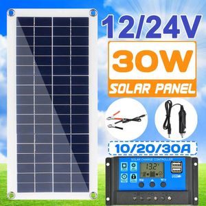 Autres appareils électroniques SUYIJIA 30W Panneau solaire 18V Cellule solaire 10A-60A Contrôleur Panneau solaire pour téléphone RV Voiture MP3 PAD Chargeur Alimentation de batterie extérieure 230715