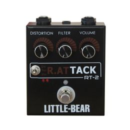 Otra electrónica T5EE Pedal de guitarra de distorsión portátil Efector eléctrico de 3 niveles para accesorios de efecto único de tono de rata 230801