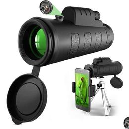 Otro telescopio electrónico Binocars 40x60 Monocar Professional Compass FL HD Rango de lentes Prism con teléfonos inteligentes para DHRHO al aire libre