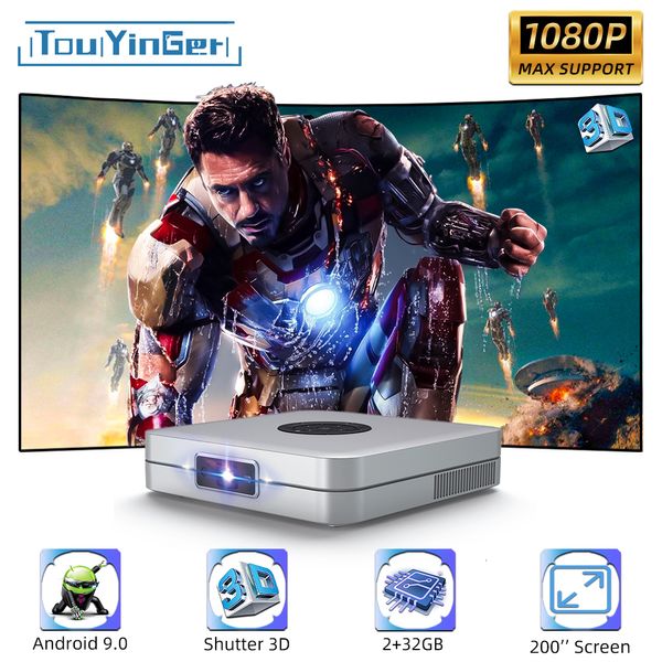 Otros dispositivos electrónicos TouYinger K2 DLP Bluetooth Android beamr Proyector inteligente portátil Video 2GB RAM 32GB ROM mini home theater 3D smartphone 5g wifi 230715