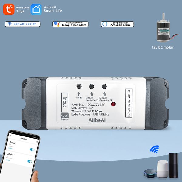 Otros electrónicos Tuya Smart Home 2CH Wifi Motor Interruptor de marcha atrás DC 12V 24V 32V 110V 220V Módulo de 2 canales Relé Alexa Control remoto por voz 230829