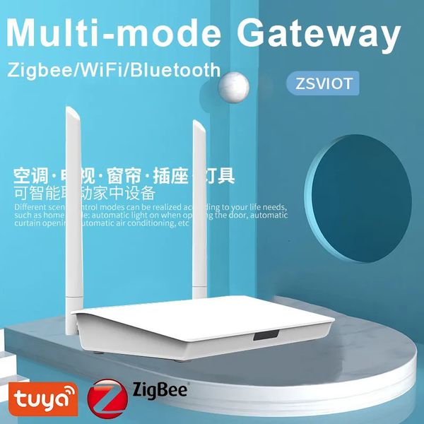 Autres appareils électroniques Tuya Zigbee Gateway 30 Hub Passerelle Bluetooth avec prise de câble réseau Connexion filaire Smart Life Control 230927