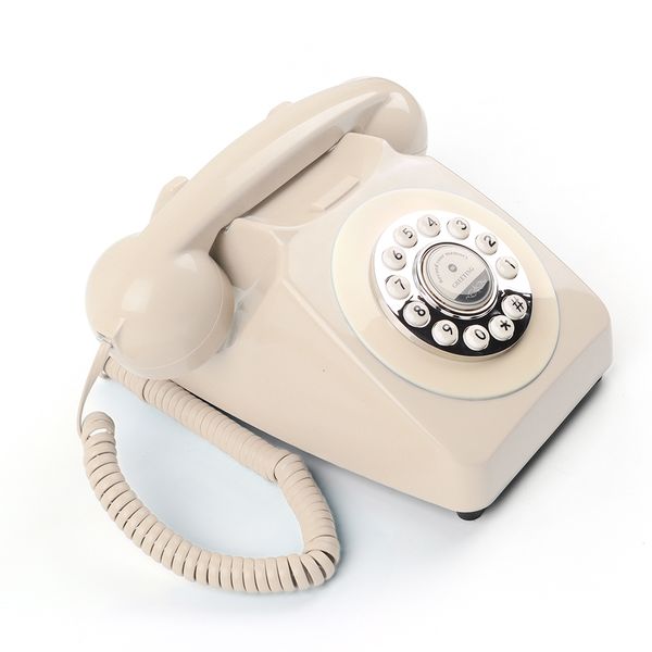 Autre électronique Vente en gros Mariage beige Enregistreur Audio Livre d'or Téléphones antiques avec fonction d'enregistrement Rétro téléphone à clavier 230327