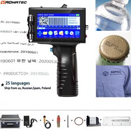 Otros productos electrónicos Y7 12 7 mm variable en línea QR Bar código de lote número de fecha etiqueta de caducidad portátil chorro de mano impresora de inyección de tinta térmica de mano 230712