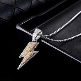 Autre mode européenne et américaine collier bicolore à la mode mâle Hip-hop personnalité pendentif Hip-hop tout-match cadeau L24313